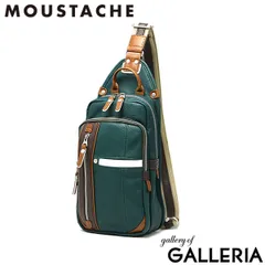 ムスタッシュ ボディバッグ メンズ MOUSTACHE バッグ 合皮 A5 ブランド 斜め掛け ショルダー スリングバッグ 軽量 シンプル 縦 YVQ-5985 グリーンのサムネイル