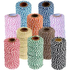 ハンドメイド 雑貨 クラフト リボン ツートン ギフト ミックス カラー お祝い イベント プレゼント 包む 梱包 小包 包装 くくる 飾り ひも 装飾 ロープ 材料 ラッピング 綿 Fumemo (10個セット)