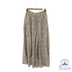 ☆美品☆ GLOBAL WORK グローバルワーク ボトムス スカート ロング丈 ヒョウ柄 ウエストゴム カジュアル レディース ベージュ L 901-3519 送料無料 古着