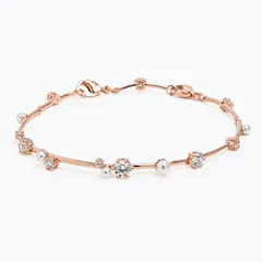 スワロフスキー SWAROVSKI ブレスレット Constella Tennis コンステラ クリスタルパール クリア ローズゴールド 5729505 ジュエリー アクセサリー
