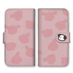 iPhone15 ケース 手帳型 iPhone 15 スマホケース 携帯ケース 韓国 犬 ビーグル イヌ 大人かわいい くすみカラー ピンク 大人女子 カラー07