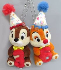 [중고] 봉제 인형 칩 & 데일 (도쿄 디즈니 랜드 36 주년) 봉제 인형 배지 세트 [칩과 데일] 도쿄 디즈니 랜드 한정