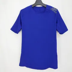 adidas アディダス メンズ テックフィット コンプレッション メンズ スポーツウェア 肩ロゴ 半袖 Tシャツ BLUE 0 AGC002