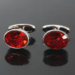 鎌倉カフス工房　シャム・スワロフスキーカフスボタン（カフリンクス）