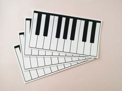 ≪鍵盤≫ シール 【1オクターブ プラス 大】4枚セット