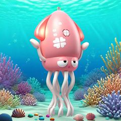 ダンシング イカおもちゃ 動く 電動おもちゃ 踊るタコ LEDライト＆音楽付き 子供向けロボット 障害物回避センサー搭載 SNSで話題 動く 踊る 玩具 シェイク ダンシング 音楽 癒し 飾り 知育玩具 プレゼント USB充電式