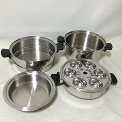 アムウェイ Amway Queen ステンレス鍋・フライパン・蒸し器セット アムウェイ Amway Queen ステンレス鍋・フライパン・蒸し器セット