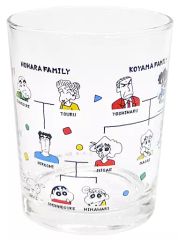 [중고] 머그컵·탕만 가계도 글라스 [이치반 쿠지 크레용 신짱~오라와 마늘의 대집합이야~] D상