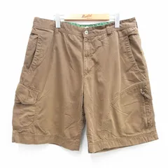 W37/古着 ショート パンツ ショーツ メンズ 茶 ブラウン 25jun23 中古 ボトムス 短パン ショーパン ハーフ