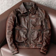 1.5mmベジタブルタンニン馬革】1930sライダース ハニーブラウン・蜜蝋 
