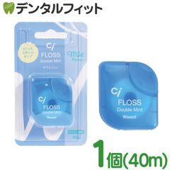 Ciフロス ダブルミント 40m  1個 スポンジタイプ キシリトール配合 糸巻き デンタルフロス
