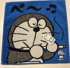 新品　ドラえもん　ペー　ブルー　ハンドタオル　タオルハンカチ