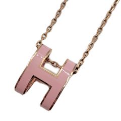 エルメス(HERMES) ポップアッシュ ネックレス ピンク ラッカーメタル ピンクゴールド金具 中古 レディース アクセサリー ネックレス