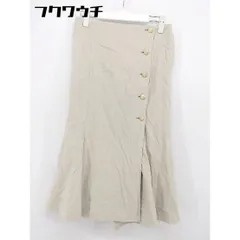 ◇ La TOTALITE ラ トータリテ フロントボタン 膝下丈 フレア スカート サイズ38 アイボリー系 レディース 【中古】 【1102080006985】のサムネイル