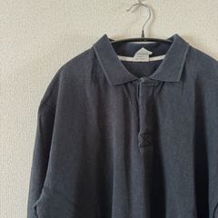 SATORI MOVEMENT サトリムーブメント トップス 襟付き カットソー ロンT 長袖 BLACK XL