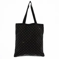 レスポートサック LesportSAC トートバッグ ドット柄 水玉 ナイロン 黒 ブラック /☆G