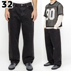 Stussy リラックスフィット ブラックデニム Stussy BIG OL' SHORT DENIM WASHED BLACK - メルカリ