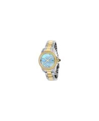[무료 배송] 인빅터 여성 시계 액세서리 Women's 41552 Angel Quartz 3 Hand Light Blue Dial Watch Gold
