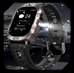 ⭐️大幅値下げ⭐️新品 スマートウォッチ 黒 シリコン ラバー ベルト LED ライト 懐中電灯 フィットネス 体温 スポーツ キャンプ アウトドア iPhone Android スマホ対応