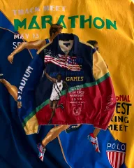 オリジナルpoloラルフローレンstadium1992ツートンポロシャツゼッケン