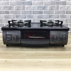 リンナイ ガスコンロ 都市ガス 約56cm幅 水無し片面グリル KSR563BKR 2024年製【中古】