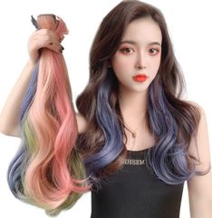 【人気商品】簡単アレンジ 可愛い おしゃれ [tamazi] エクステンション レディース 付け毛 ヘアアクセサリー ヘアアレンジ グラデカラー カール カール ウィッグ ウィッグ ロング カラーエクステ (アッシュグレー) カラーエクステ 巻き髪 ファッショ