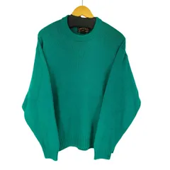 エディーバウアー Eddie Bauer 80s 黒タグ フィリピン製 畦編み コットンニット メンズ JPN：M 