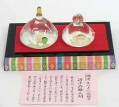 招福 金沢箔入｜手作りガラス製｜雛人形　京花｜お内裏様　お雛様