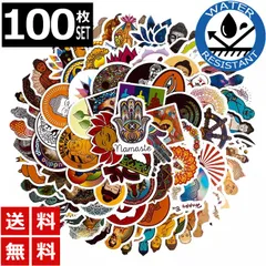 100枚 仏教 仏様 ステッカー 防水 耐水 シール 詰め合わせ 車 0554