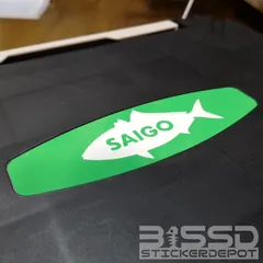 バケットマウス用おさかな型名前ステッカー1枚！魚種50種類！送料込！のサムネイル