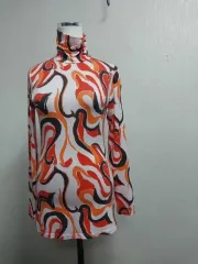 日本 ヴィンテージ Marni(マルニ) オレンジソルト タートルネックティー 春 秋 レーヨン ヒートテック ベストコンディション 66