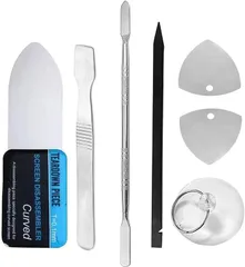 Haojiaho 曲面分解ツール 0.1mm 超薄 スパッジャー 携帯電話修理ツール スマホ 工具 キット ノートパソコン タブレットPC 修理工具 7点セット