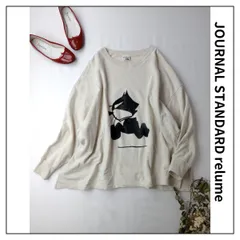 定価9900円 JOURNAL STANDARD relume レリューム 【FELIX THE CAT/フィリックス・ザ・キャット】 スリット スウェット コラボ プルオーバー Free ナチュラル アイボリー系 (128Y＋2908)26H☆