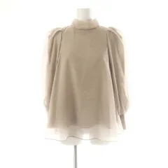 スナイデル SNIDEL オーガンシースルーブラウス スタンドカラー リボン 長袖 モカベージュ /KO ■OS