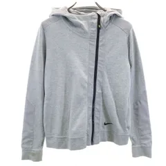 NIKE ナイキ 長袖 スウェット ジップパーカー L グレー レディース 古着