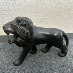 美品】ライオン木彫ヨーロッパ置物インテリア工芸品美術品A3371