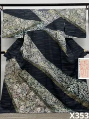 桐屋 翠山工房 辻ヶ花 訪問着 落款入 銀通し 絞り 金彩 正絹 躾糸付き X353