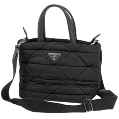 【在庫一掃】 プラダ PRADA ロゴプレート ハンドバッグ 2WAY ショルダーバッグ トートバッグ ハンドバッグ ナイロン ネロ(ブラック) 1BG373 レディース 【中古】