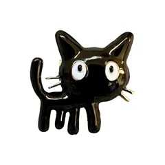 黒猫 ブローチ ねこ ネコ 猫 キャット アニマル レディース ブラック 子猫