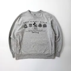 【希少】Disney ディズニー トレーナー スウェット ミッキー 刺繍 グレー XL　B202507