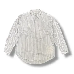 参考上代34100円 未使用品 ISSUETHINGS STRIPE L/S SHIRT ストライプロングスリーブシャツ 長袖シャツ ドレスシャツ イシューシングス 24a/53-c-01 ホワイト/ブルー 81292A7のサムネイル