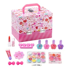 ☆ PINKBOX ☆ スモールレディ バニティ メイクボックス バニティ メイクボックス キッズ メイクセット 女の子 コスメセット 化粧品セット メイクアップセット メイクアップボックス おままごと ごっこ遊び 知育玩具 かわいい メイク 化粧 ボックス