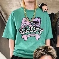 タグ付き 未使用品 GALFY&MILKBOY ガルフィ&ミルクボーイ 仲良しTEE グリーン 中型犬 定価¥11,000 ユニセックス オーバーサイズ レディー夏 ゴーゴー古着マルイ草加店1350