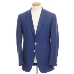 【中古】イザイア ISAIA GREGORY ウールモヘヤ テーラードジャケット ネイビーブルー【サイズ48】【メンズ】のサムネイル