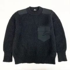26i30 《美品》THE RERACS ザ リラクス エルボーパッチポケットニット セーター トップス 17FW-REKN-046L-ESP 36サイズ ブラック メンズo07tのサムネイル