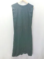 ◇ relume JOURNAL STANDARD 無地 コットン100％ ノースりーブ ロング丈 ワンピース サイズF ブラック レディース E  【1404020005097】