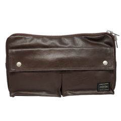 PORTER Free Style Waist Bag/Body Bag, Brown, Made in Japan by Yoshida & Co., Men's Bag
