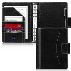 リング 6穴 a5 システム手帳 ブラック プレゼント ビジネスオフィス用品 プ