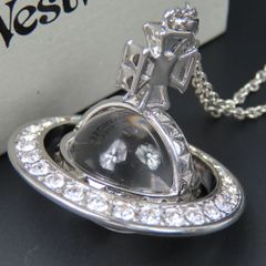 100983 Vivienne Westwood ヴィヴィアンウエストウッド オーブ 3.7cm 大型 ラインストーン ペンダント アクセサリー ネックレス