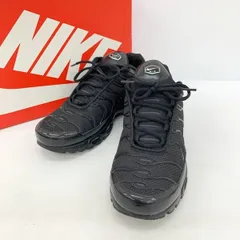 NIKE ナイキ AIR MAX PLUS スニーカー 604133-050 エア マックス プラス トリプルブラック メンズ 27.5㎝ ブラック 靴 DF16652■
